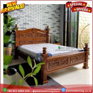 Tempat Tidur Jati Ukir 160x200 Dipan Jati Klasik Mewah Dipan Ukir Platinumliving Furniture Indonesia