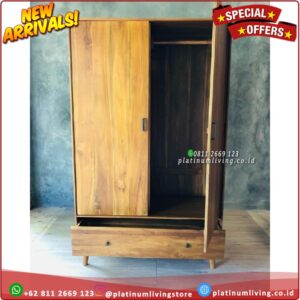 Lemari Pakaian Anak Jati Almari Baju Anak Lemari jati 2 Pintu Platinumliving Furniture Indonesia