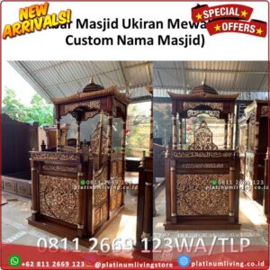 Mimbar Masjid Jati Mimbar Masjid Ukiran Podium mimbar Jati Mimbar Platinumliving Furniture Indonesia