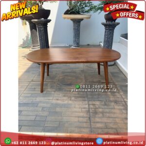 Meja Tamu Jati Modern Model Retro Platinumliving Furniture Indonesia