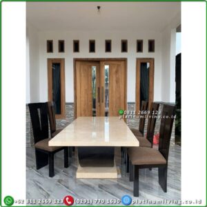 Meja Makan Marmer Asli Platinumliving Furniture Indonesia