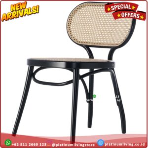 Kursi makan jati rotan black cane ratan chair Platinumliving Furniture