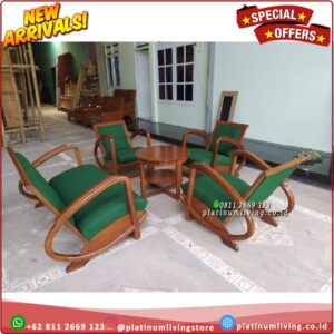 Kursi Sofa Tamu Kayu Jati Model Retro