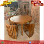 Meja Makan Bundar Jati 120 cm Meja Makan Cafe Kayu Jati Platinumliving Furniture Indonesia