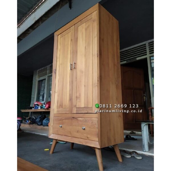 Lemari Baju Pintu 2 Modern Jati Platinumliving Furniture Indonesia