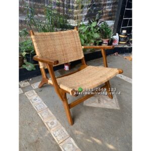 Teak Rattan Lounge Chair Platinumliving Furniture Indonesia