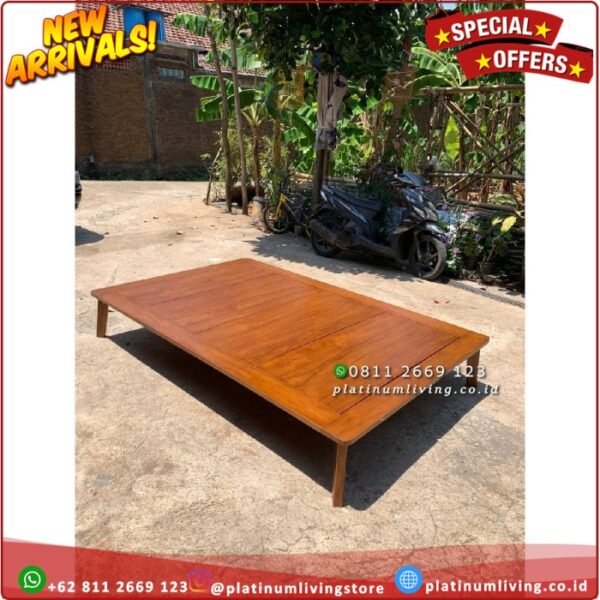 Tempat Tidur Jati 120x200 Alas Blok Kayu