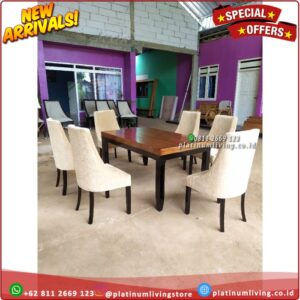 Meja Makan Jati 6 Kursi Meja Makan Modern Full Busa Paltinumliving Furniture