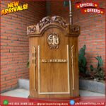 Mimbar masjid kayu + tongkat - Natuaral coklat Platinumliving Furniture