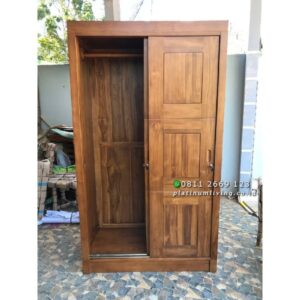 Lemari Pakaian Kayu 2 Pintu Sleding Platinumliving Furniture Indonesia