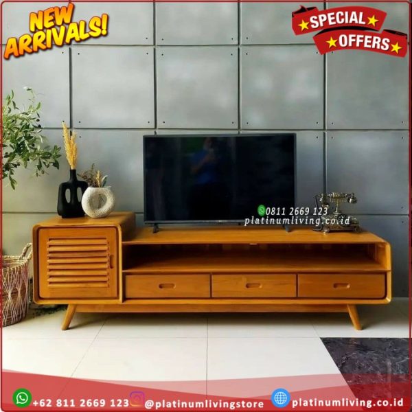 Bufet Tv Jati Meja Tv Jati Meja Tv Modern Meja Tv Minimalis Retro Platinumliving Furniture Indonesia