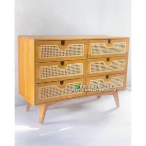 Drawer Jati Rotan