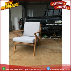 Kursi Sofa Jati Single Kursi Santai Jati Teak Lounge Chair Sofa Jati Platinumliving Furniture Indonesia