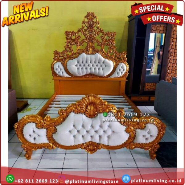 Tempat Tidur Ukir 160 x200 Klasik Mewah Jepara