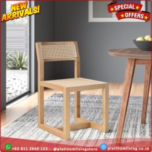 Kursi makan Ronda solid wood dining chair Platinumliving Furniture