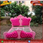 Tempat Tidur Ukir 160x200 Mewah Pink