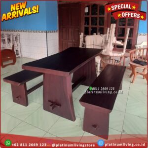 Meja Makan Trembesi Minimalis Solid 150 x 70