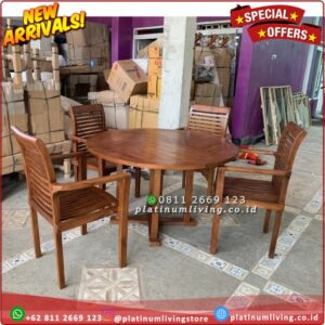 Meja Makan Jati Minimalis Modern Kursi 4