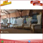 Kursi Syahrini Pelaminan Pengantin Dekorasi Cat Duco Gold Ukiran Mewah Paltinumliving Furniture