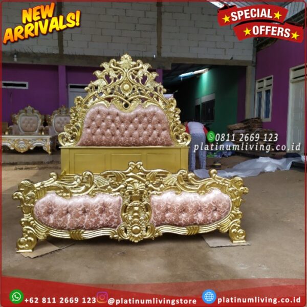 Tempat Tidur Mewah Ukiran 180x200 Dipan Jati Ukiran Mewah Jepara Paltinumliving Furniture