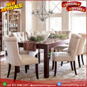 Meja Makan Jati 6 Kursi Modern 160 x 90 Kursi Meja Makan Jati Platinumliving Furniture Indonesia