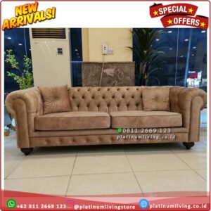 Kursi Sofa Jati Minimalis Chesterfield 3 Seater Kursi Sofa Tamu Modern Paltinumliving Furniture