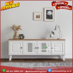 Meja buffet white arnold Platinumliving Furniture