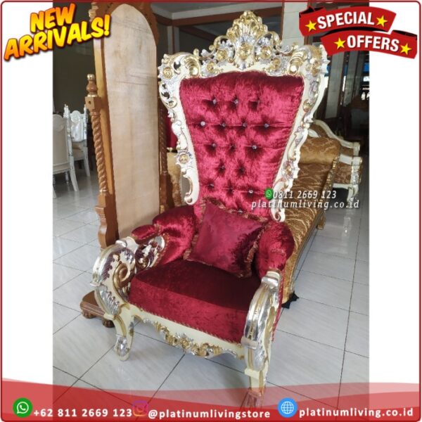 Kursi Sofa Syahrini Ukiran Mewah Jepara Royal Paltinumliving Furniture