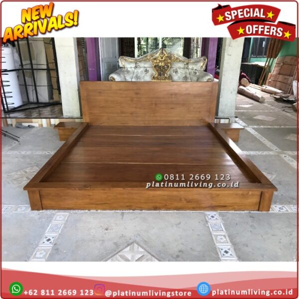 Tempat Tidur Jati Lesehan 180x200 Alas Full Kayu