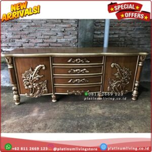 Bufet Tv 150 cm Ukir Jepara Meja Tv Laci Meja Laci Jati Ukiran Mewah Platinumliving Furniture Indonesia