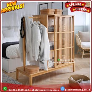 Lemari pakaian open wardrobe sliding door Platinumliving Furniture