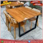 Meja Makan Jati 4 Kursi Meja Makan Jati Kaki Besi Modern Kursi 4 Platinumliving Furniture Indonesia