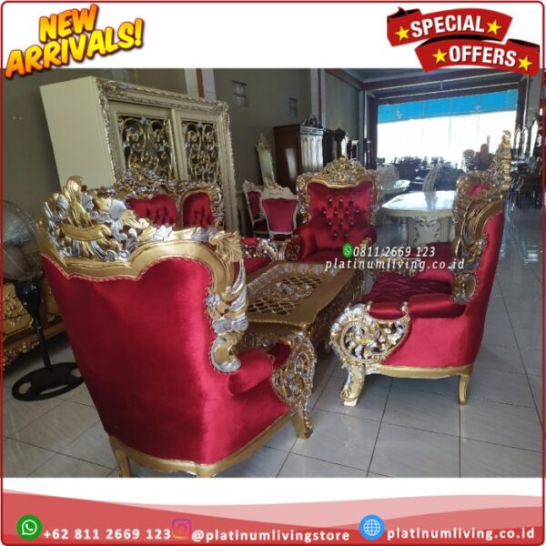 Kursi Tamu Sofa Ukiran Mewah Belagio Luxury Cat Duco Gold Bintang 5 Paltinumliving Furniture