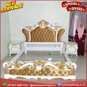 Tempat Tidur Ukir Cat Duco 160 x200 Plus 2 Nakas Ukir Mewah Platinumliving Furniture Indonesia