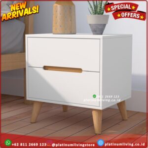 Meja nakas arledge 2 drawer bedside table Platinumliving Furniture