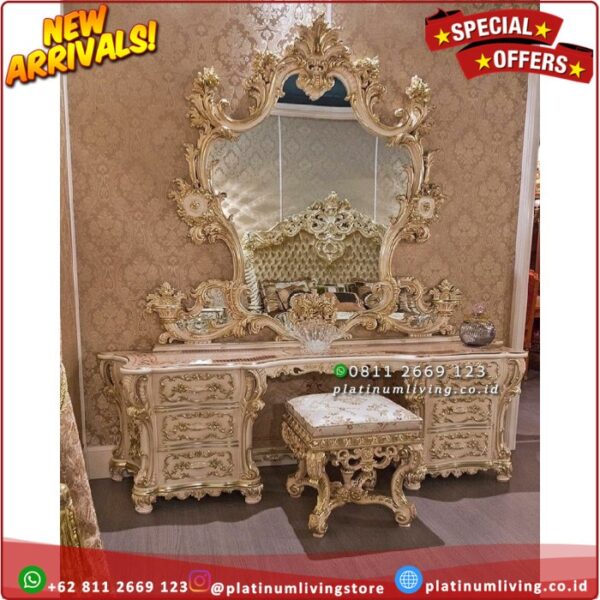 Meja Rias Ukir Klasik Mewah Meja Make Up Ukir KlasiK Eropa Platinumliving Furniture Indonesia