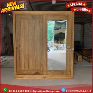 Lemari Pakaian Jati 2 Pintu Almari Baju Pintu 2 Lemari Jati Grade A Platinumliving Furniture Indonesia