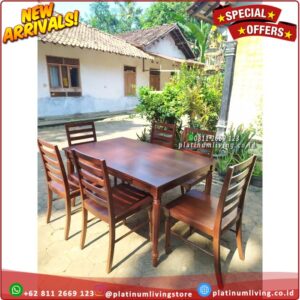 Meja Makan Jati 6 Kursi Meja Makan Minimalis Jati Jepara Paltinumliving Furniture