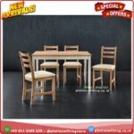 Meja makan set light antique dining table Platinumliving Furniture