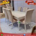 Meja Makan Klasik Modern Cat Duco Kursi 6