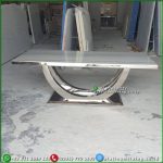 Meja Makan Marmer Kaki Stainless Meja Makan Stainless Top Marmer Impor