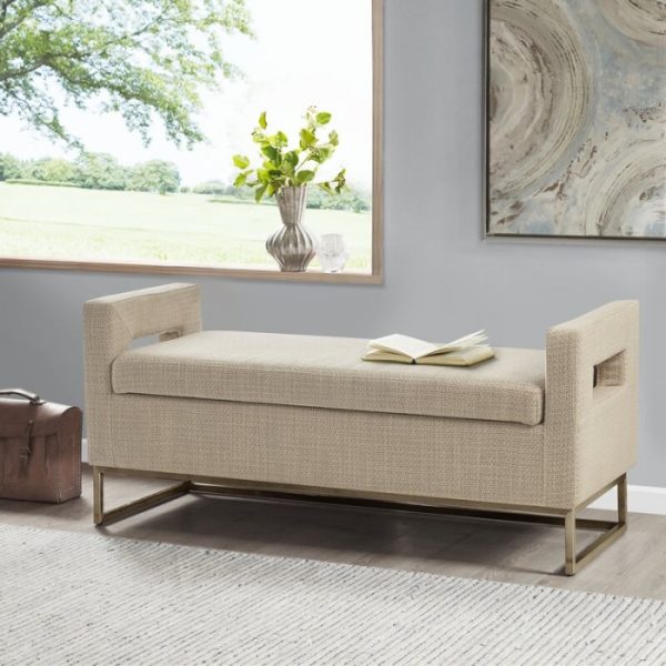 TORRENCE | Bench Sofa Minimalis Modern Dengan Penyimpanan Flip Top - Beige