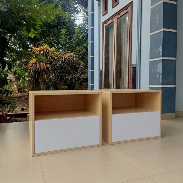 CUSTOM | Meja Nakas Samping Tempat Tidur Minimalis HPL - Nightstand