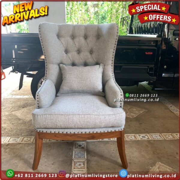 Kursi Sofa Santai Single Sofa Jati Santai Single Minimalis 5