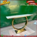 Meja Konsul Stainless Meja Konsul Marmre Meja Foyer Marmer Cream 1