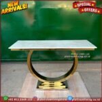 Meja Konsul Stainless Meja Konsul Marmre Meja Foyer Marmer Cream
