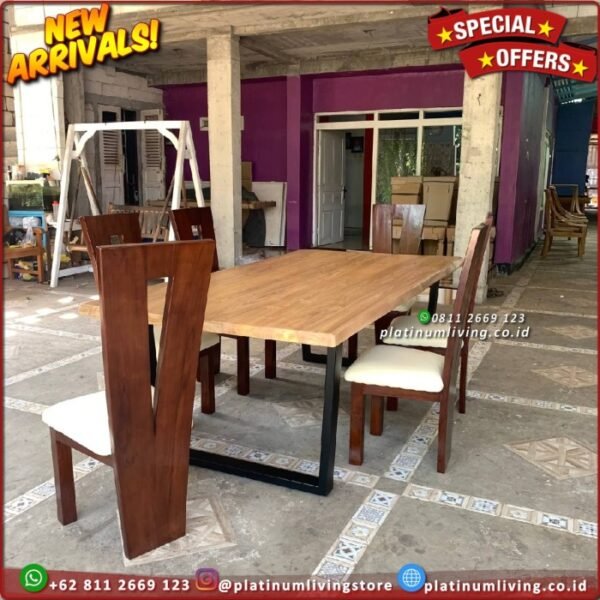 Meja Makan Jati Meja Makan Jati Kursi Meja Makan Jati Modern Set 4 Kursi 1