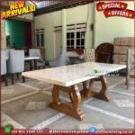 Meja Makan Marmer Cream Meja Makan Jati Top Table Marmer Asli 3