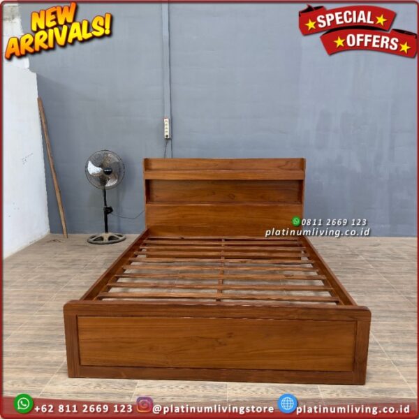 Tempat Tidur Jati 160x200 Minimalis Simple Dipan Jati Divan Ranjang