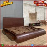 Tempat Tidur Jati Laci 2 Model Terbaru Ukuran 120x200